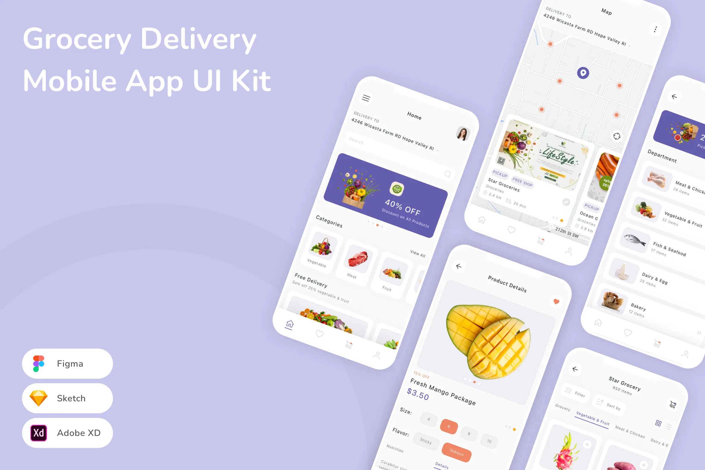 Grocery Delivery Mobile App UI Kit