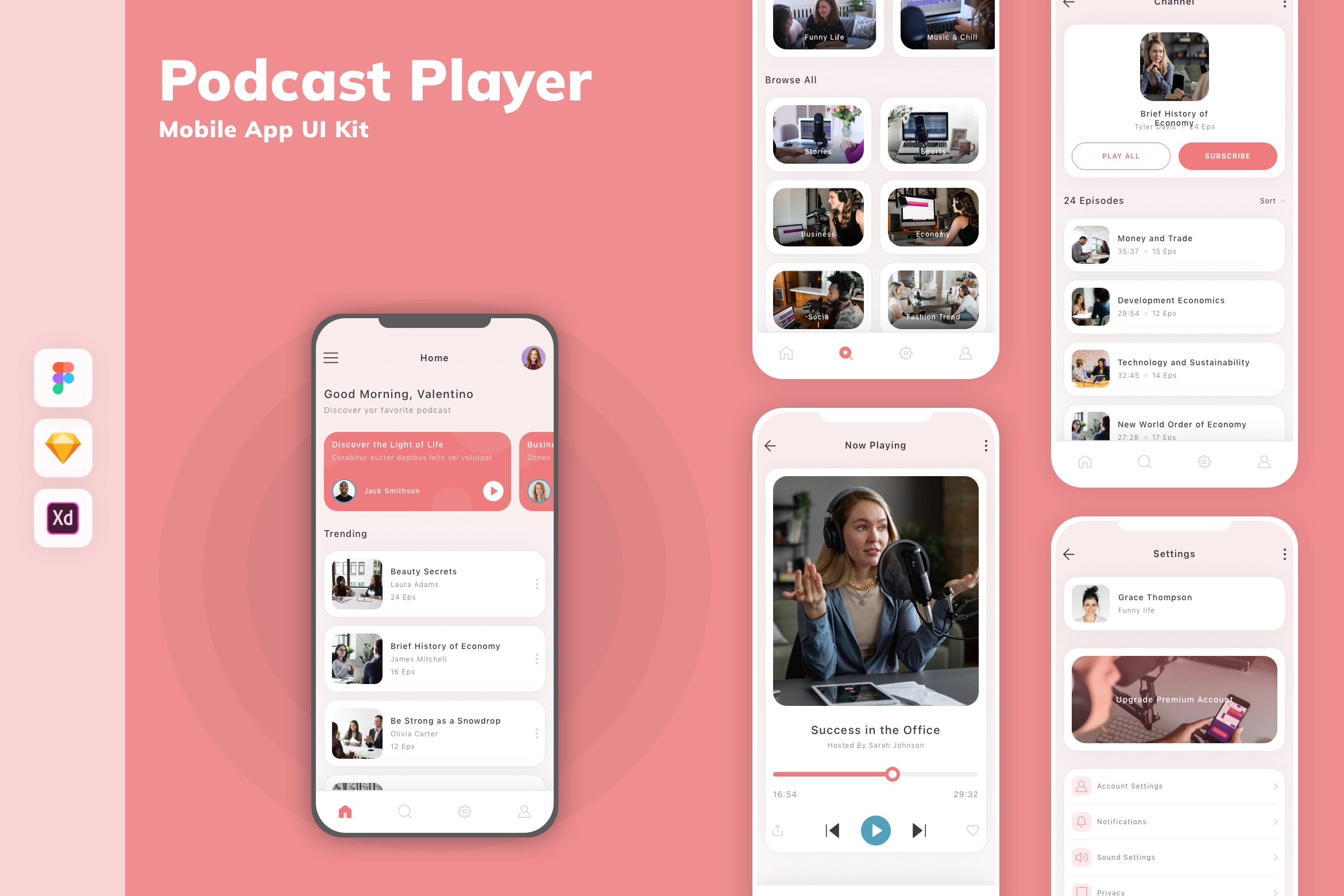 Podcast Player Mobile App UI Kit