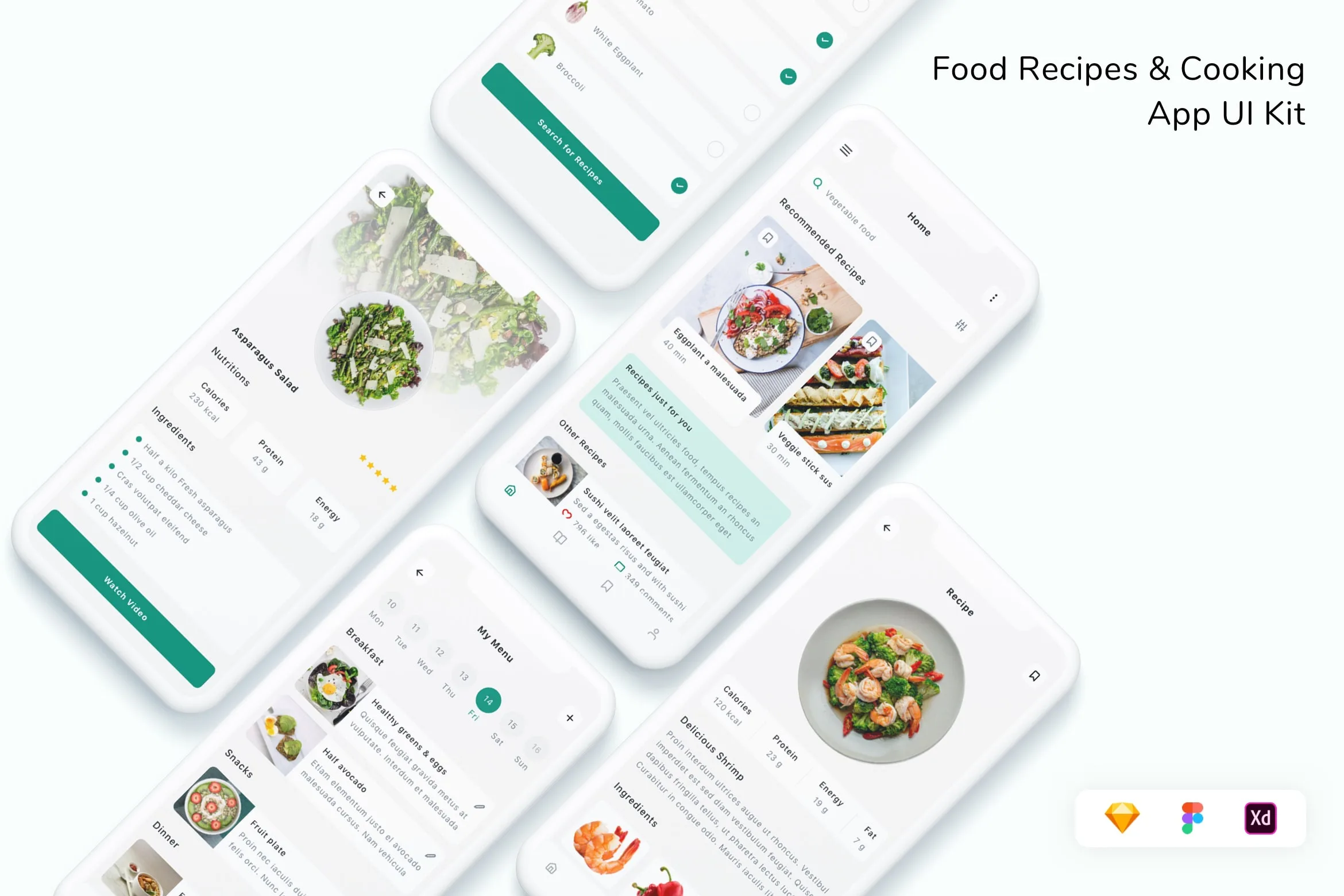 Food Recipes & Cooking App UI Kit