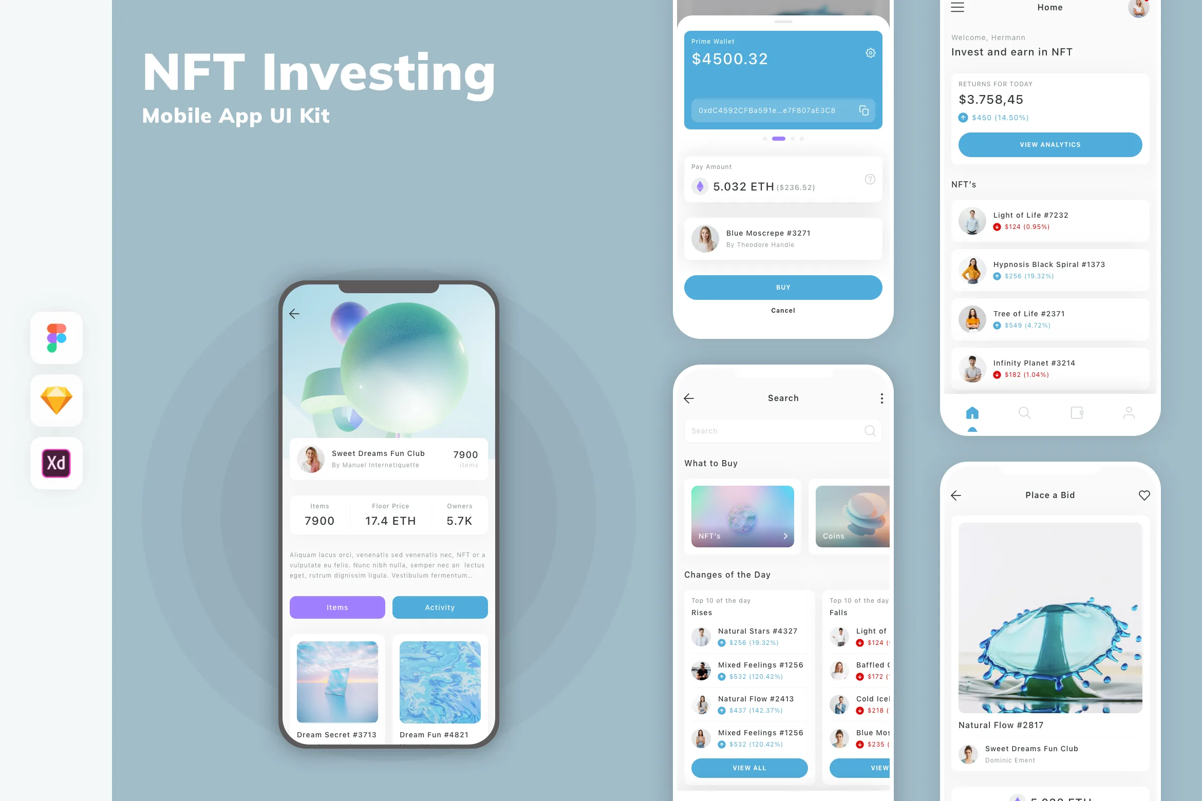 NFT Investing Mobile App UI Kit