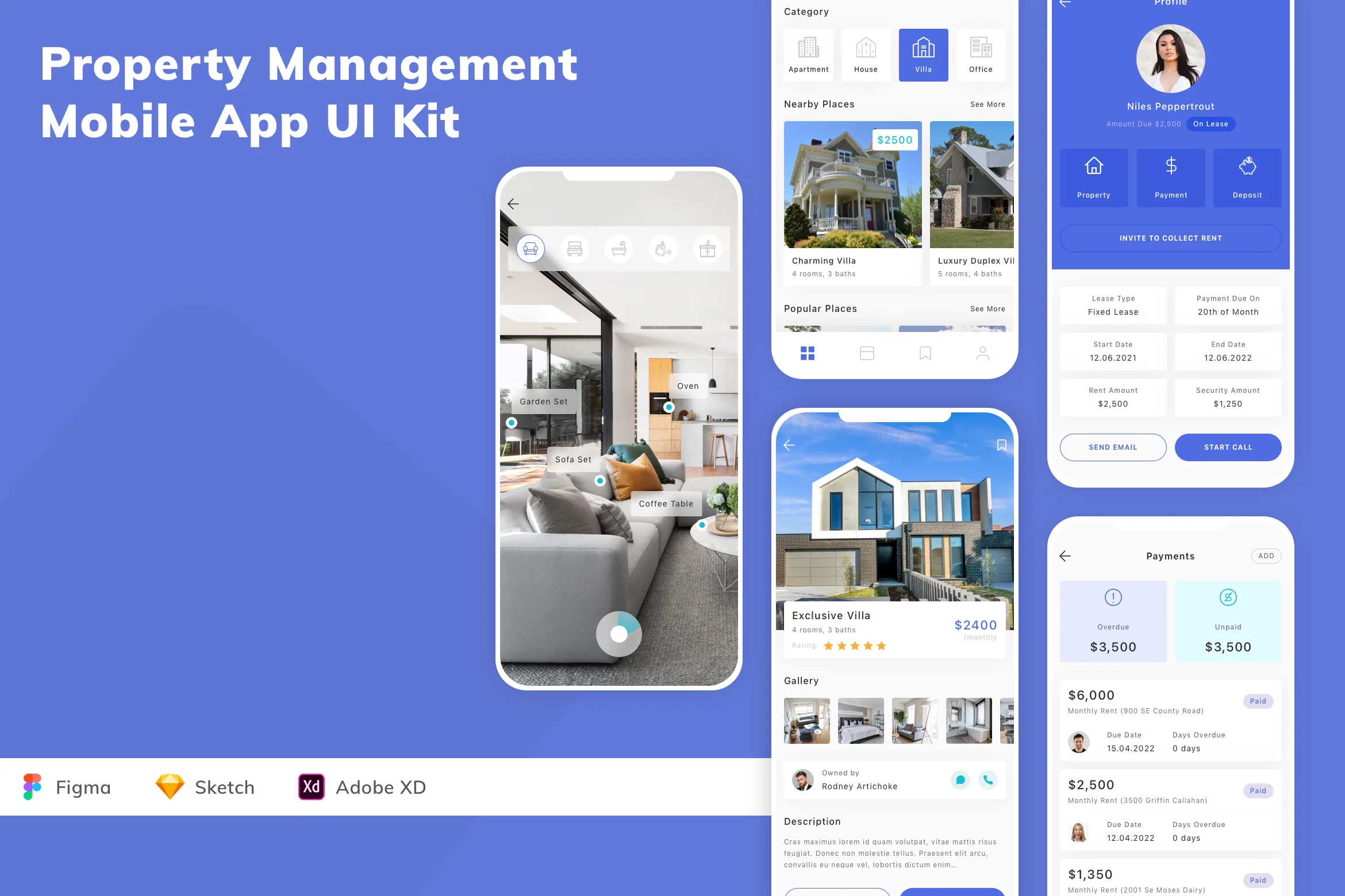 Property Management Mobile App UI Kit