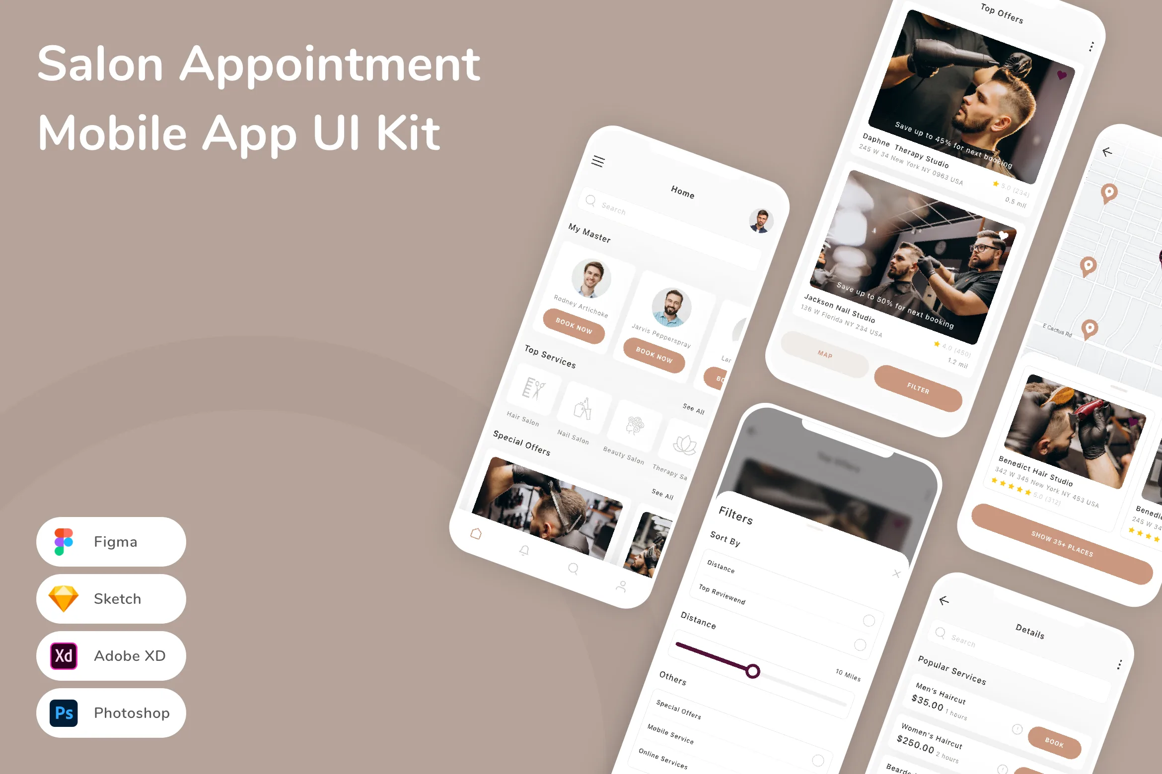 Salon Appointment Mobile App UI Kit
