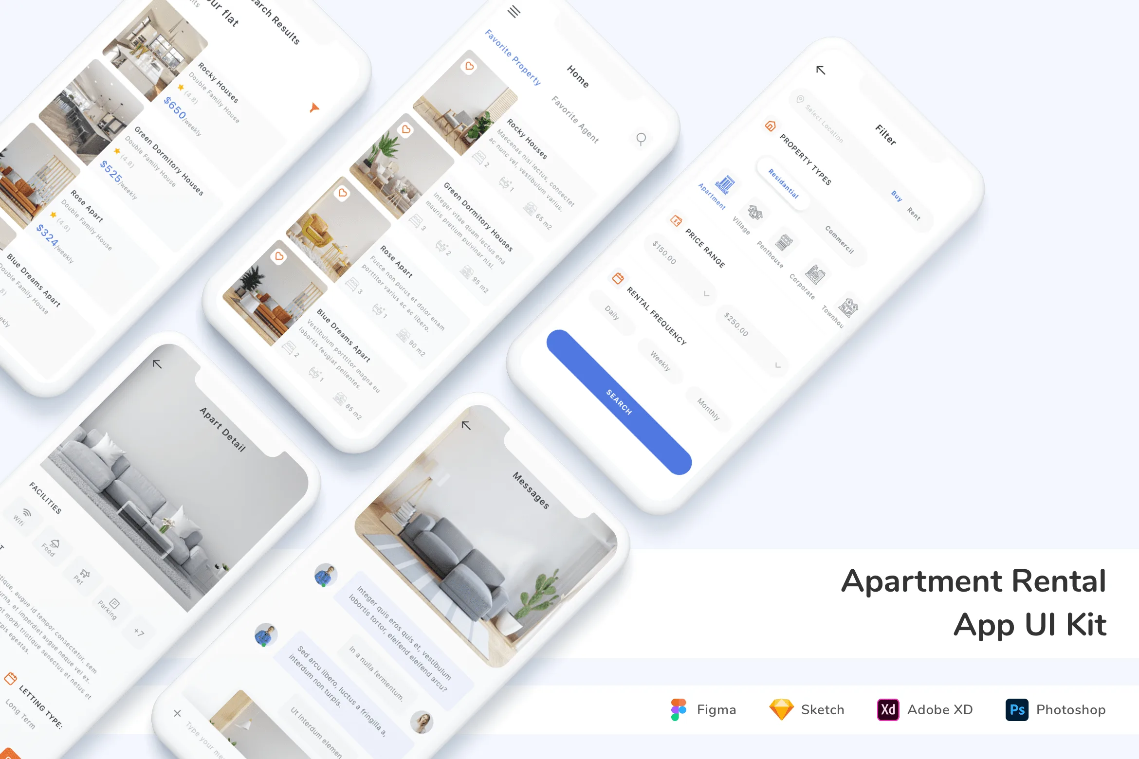 Apartment Rental App UI Kit