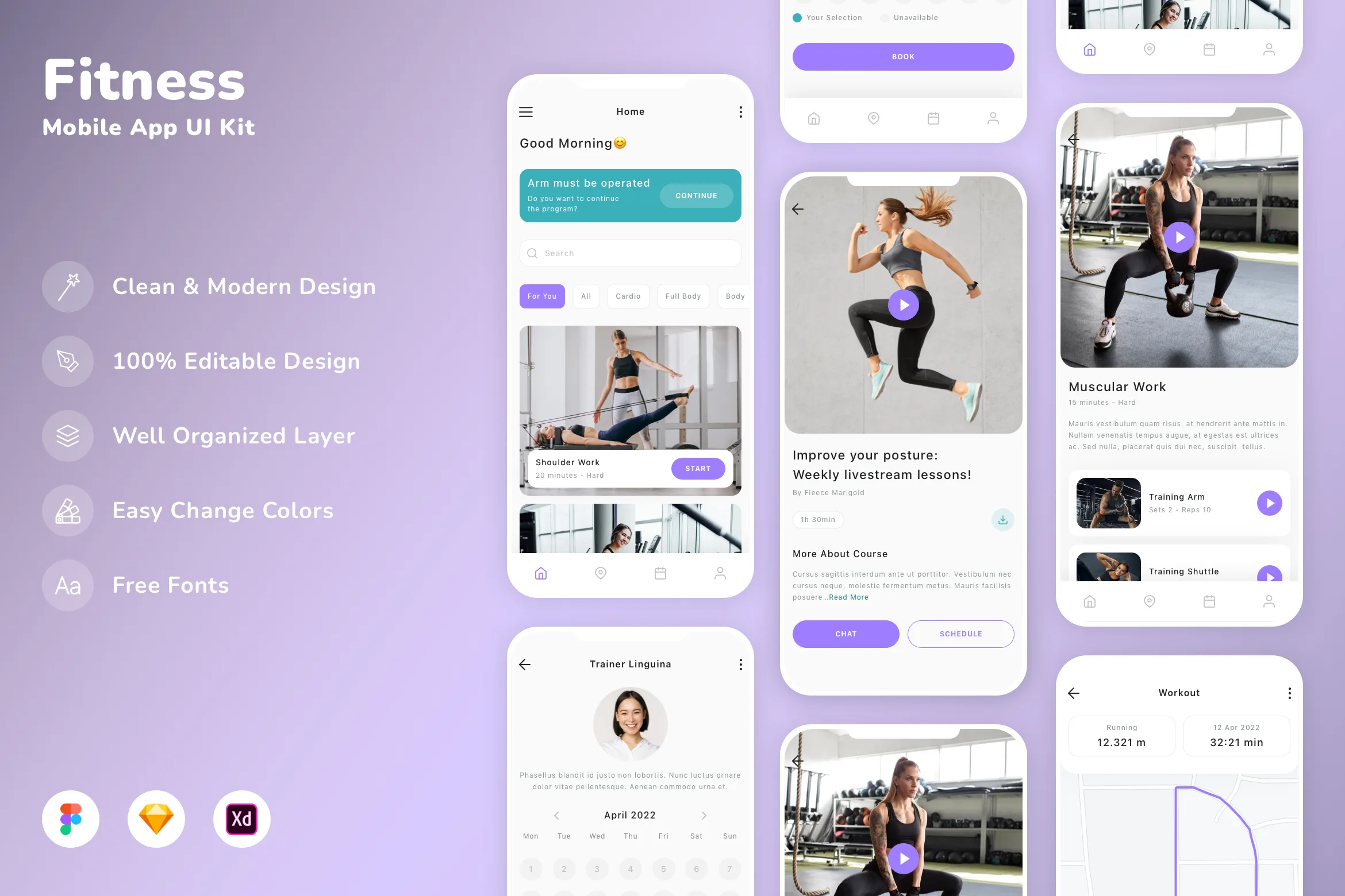 Fitness Mobile App UI Kit