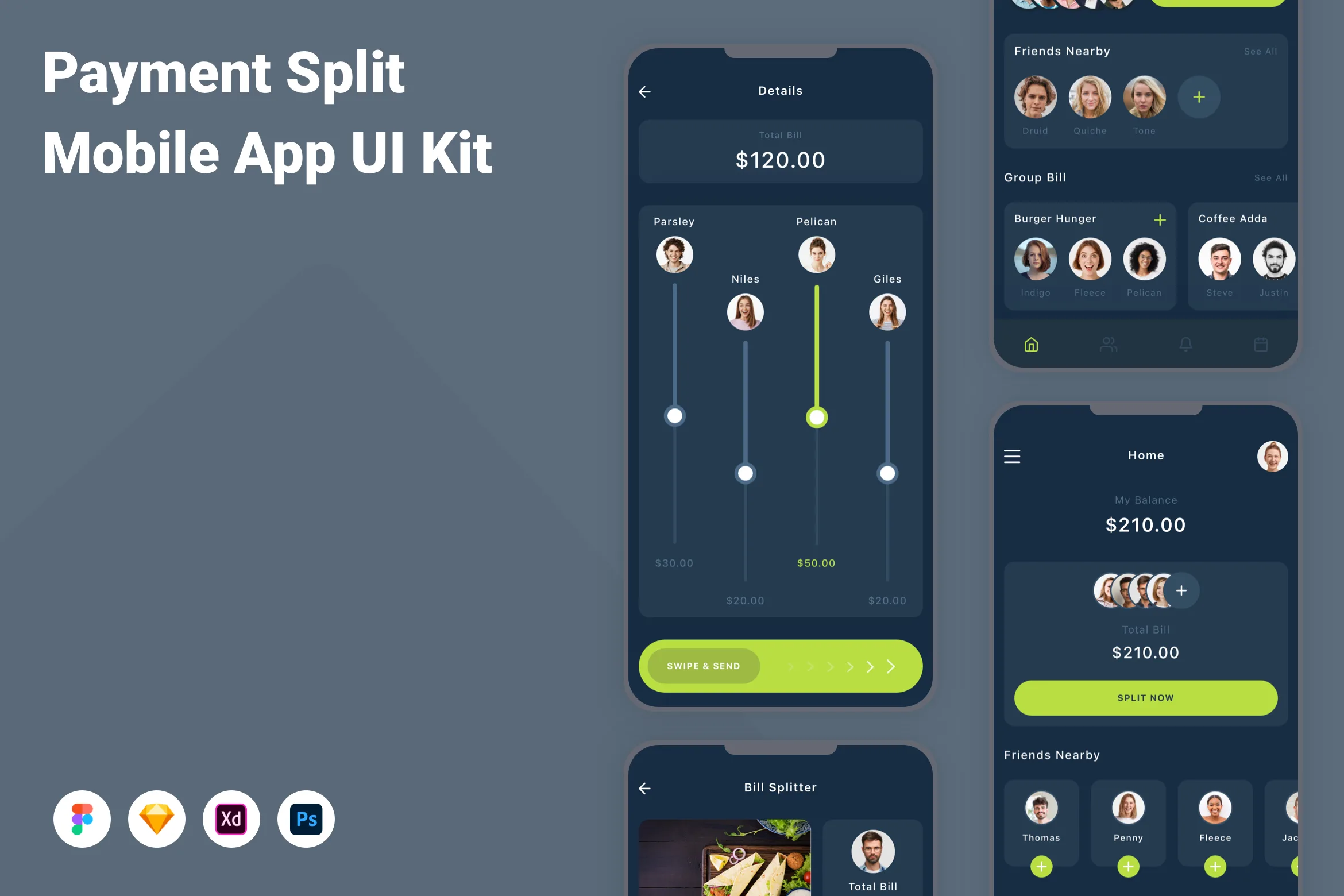 Payment Split Mobile App UI Kit
