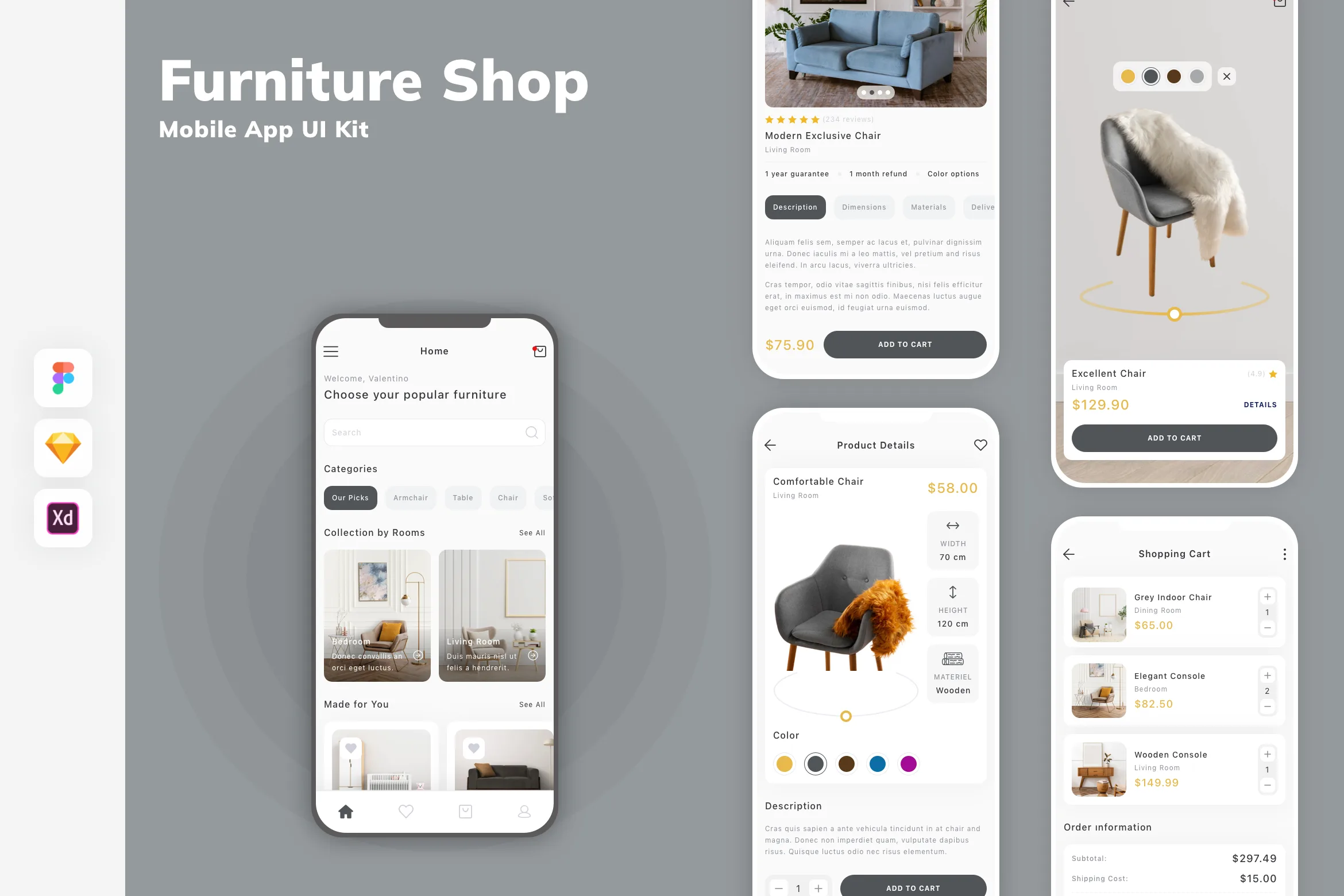 Furniture Shop Mobile App UI Kit