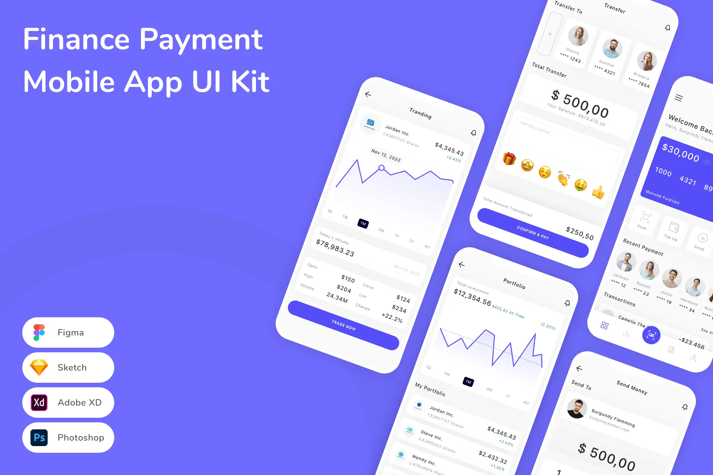 Finance Payment Mobile App UI Kit