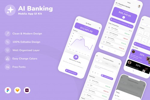 AI Banking Mobile App UI Kit