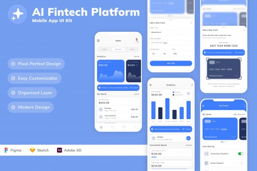 AI Fintech Platform Mobile App UI Kit