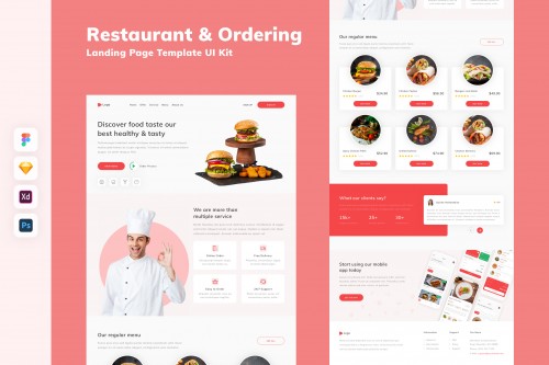 Restaurant & Ordering Landing Page Template UI Kit
