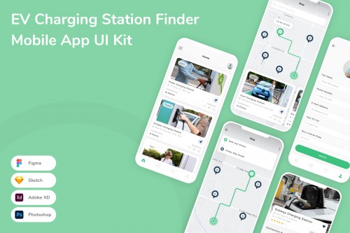 EV Charging Station Finder Mobile App UI Kit