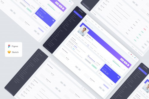 User Profile Billing Dashboard Template UI Kit