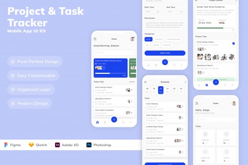 Project & Task Tracker Mobile App UI Kit