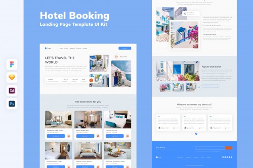 Hotel Booking Landing Page Template UI Kit