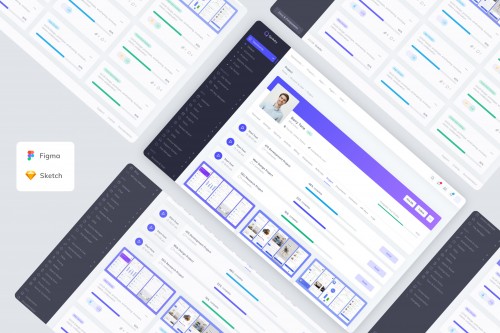 User Profile Project Dashboard Template UI Kit