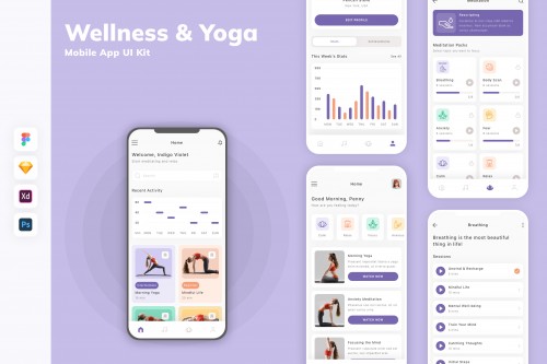 Wellness & Yoga Mobile App UI Kit