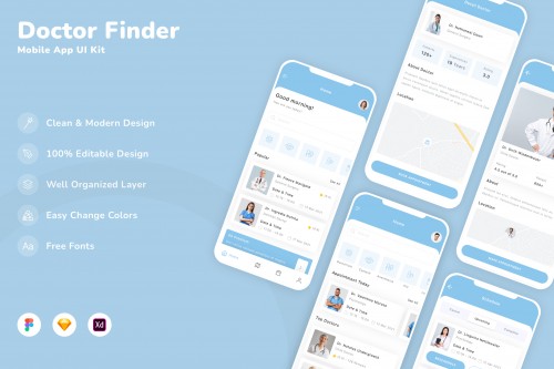 Doctor Finder Mobile App UI Kit