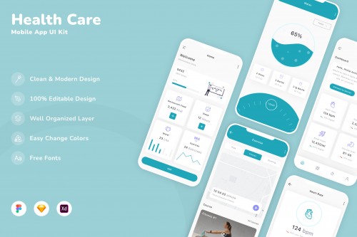 Health Care Mobile App UI Kit