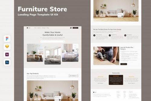 Furniture Store Landing Page Template UI Kit