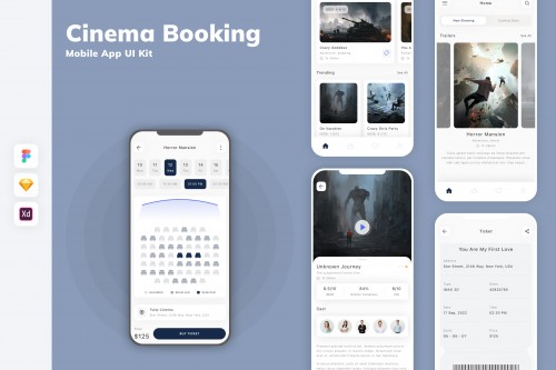 Cinema Booking Mobile App UI Kit