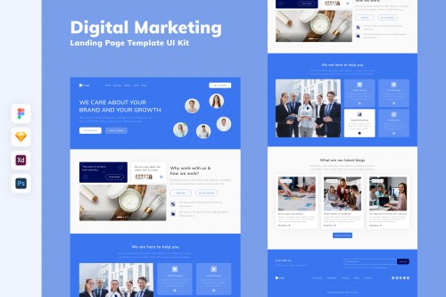 Digital Marketing Landing Page Template UI Kit