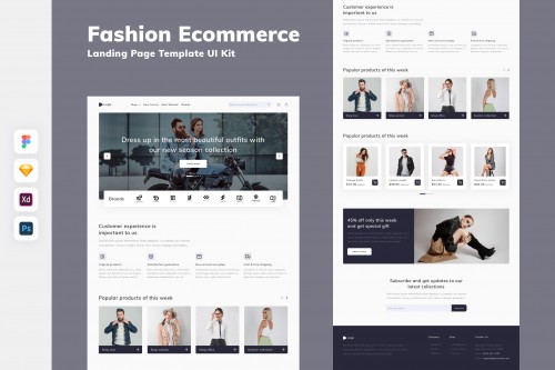Fashion Ecommerce Landing Page Template UI Kit