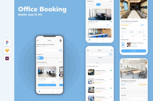 Office Booking Mobile App UI Kit