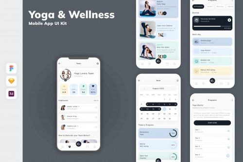 Yoga & Wellness Mobile App UI Kit
