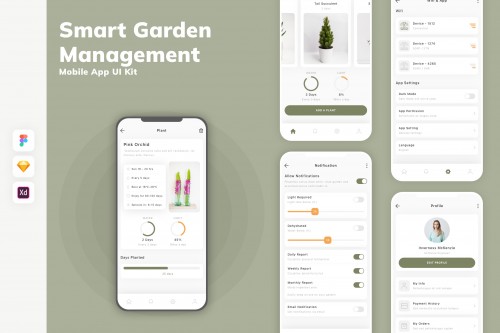 Smart Garden Management Mobile App UI Kit