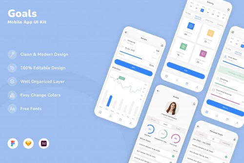 Goals Mobile App UI Kit