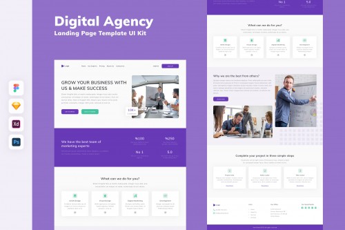 Digital Agency Landing Page Template UI Kit