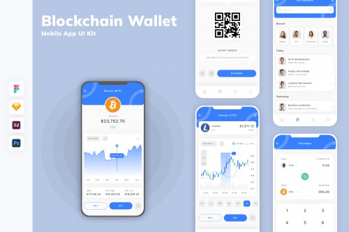 Blockchain Wallet Mobile App UI Kit