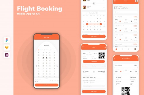 Flight Booking Mobile App UI Kit