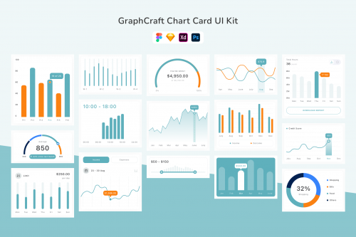GraphCraft Chart Card UI Kit