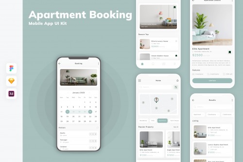 Apartment Booking Mobile App UI Kit