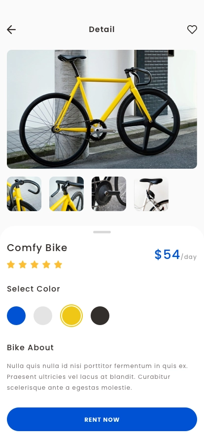 Rent Bicycle & Bike Mobile App UI Kit - Screenshot 4