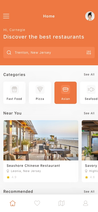 Restaurant Finder App UI Kit - Screenshot 1