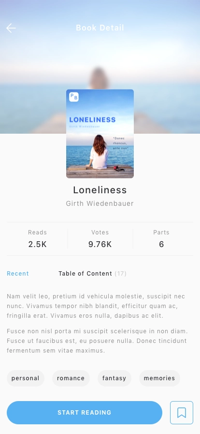 Online Book Reader Mobile App UI Kit - Screenshot 2