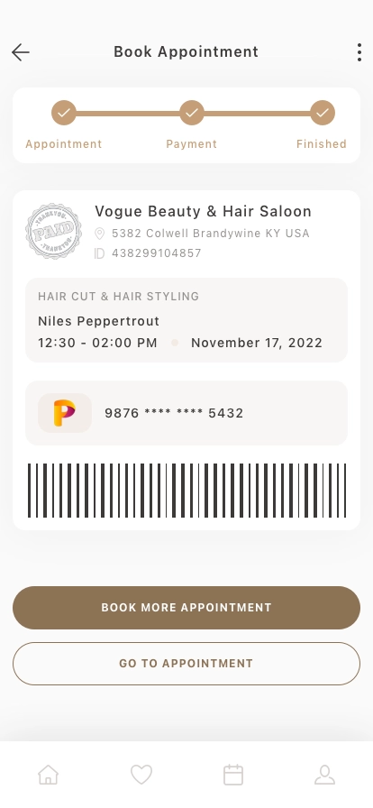 Hair Saloon Mobile App UI Kit - Screenshot 4