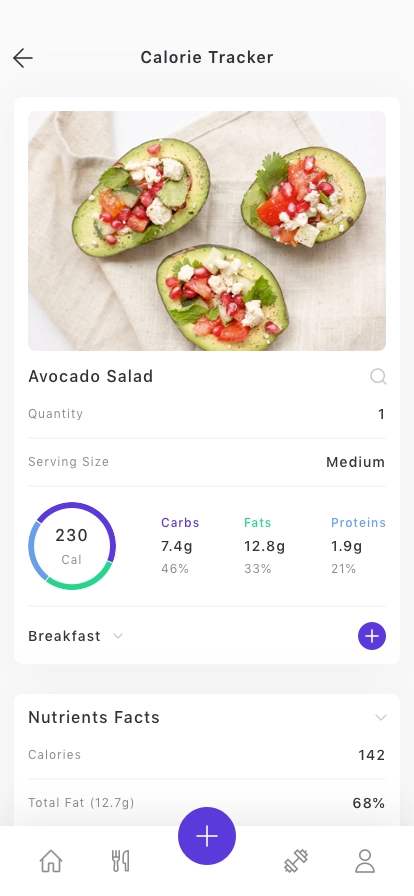 Calorie Tracker App UI Kit - Screenshot 3
