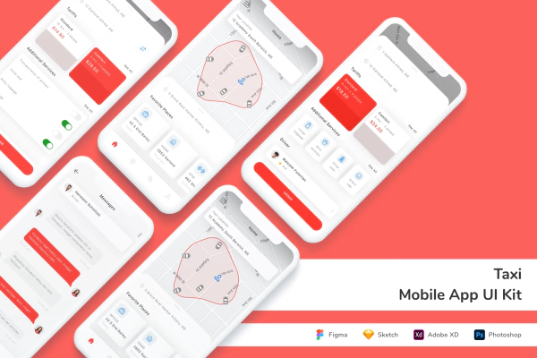 Taxi Mobile App UI Kit