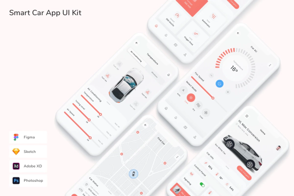 Smart Car App UI Kit