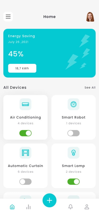 Smart Home Mobile App UI Kit - Screenshot 1
