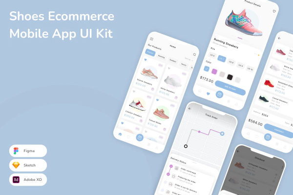 Shoes Ecommerce Mobile App UI Kit