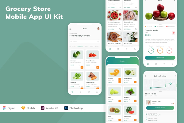 Grocery Store Mobile App UI Kit