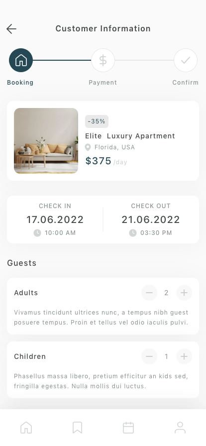 Home Booking Mobile App UI Kit - Screenshot 4