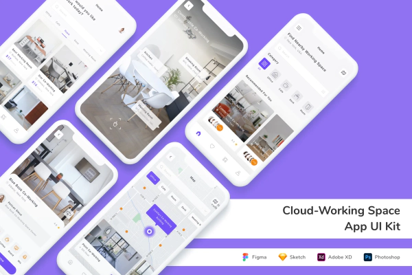 Cloud-Working Space App UI Kit