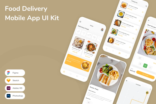 Food Delivery Mobile App UI Kit