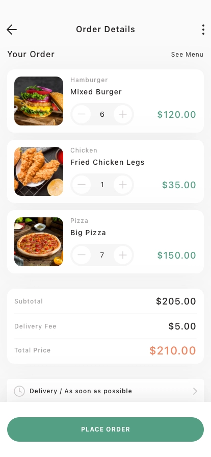 Fast Food Delivery Mobile App UI Kit - Screenshot 5