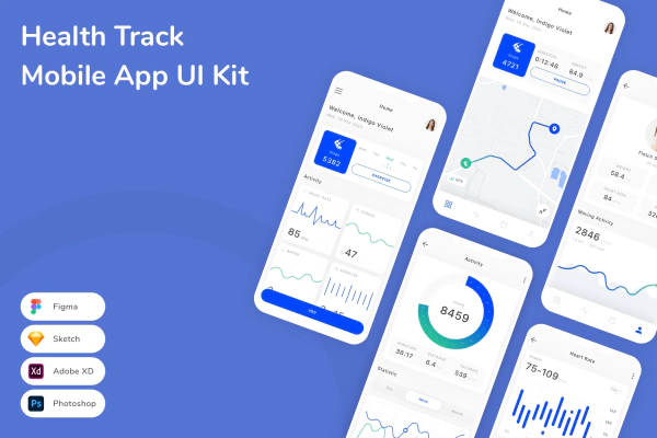 Health Track Mobile App UI Kit